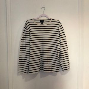 Black and white lined sweater